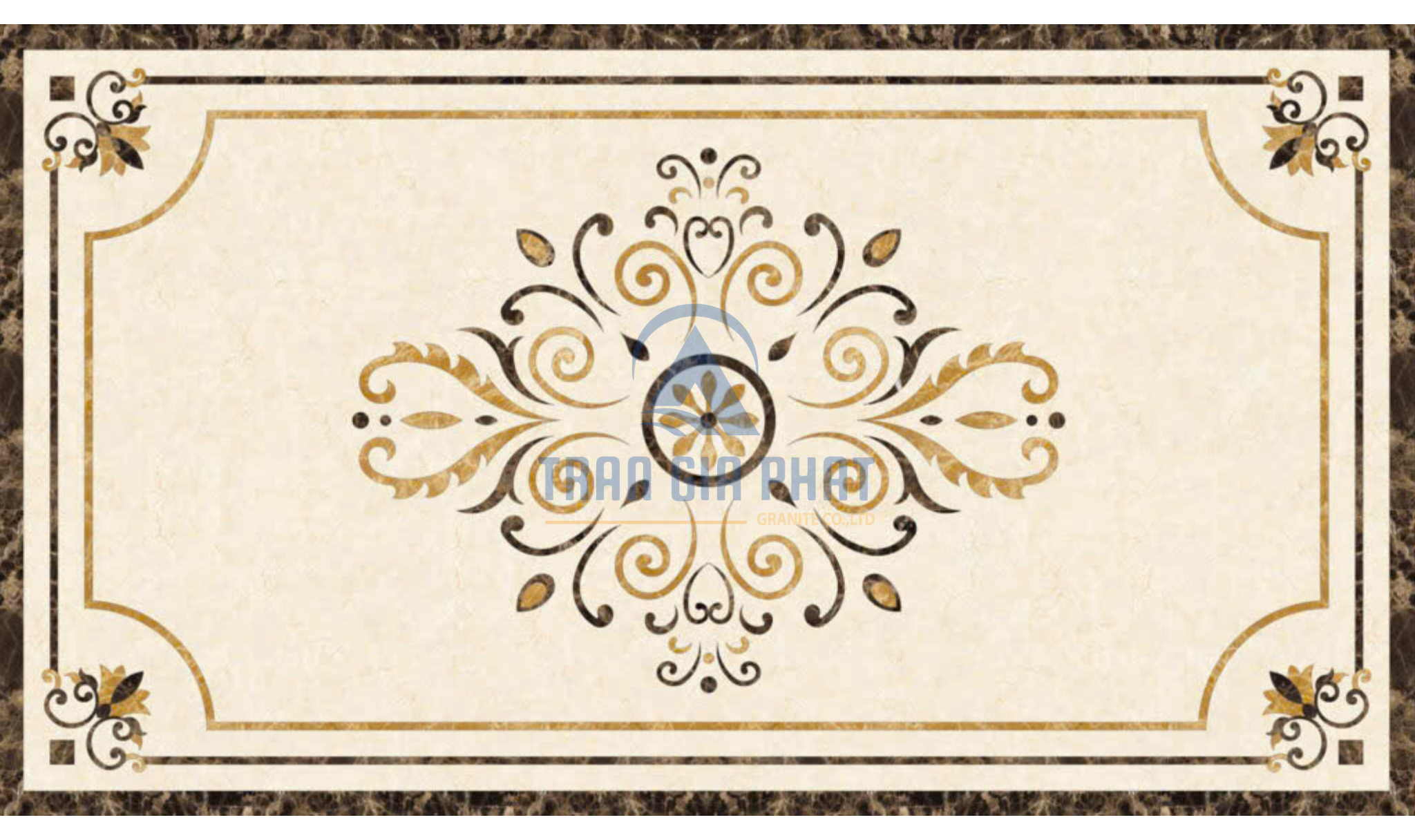 Đá hoa văn chữ nhật cổ điển R198