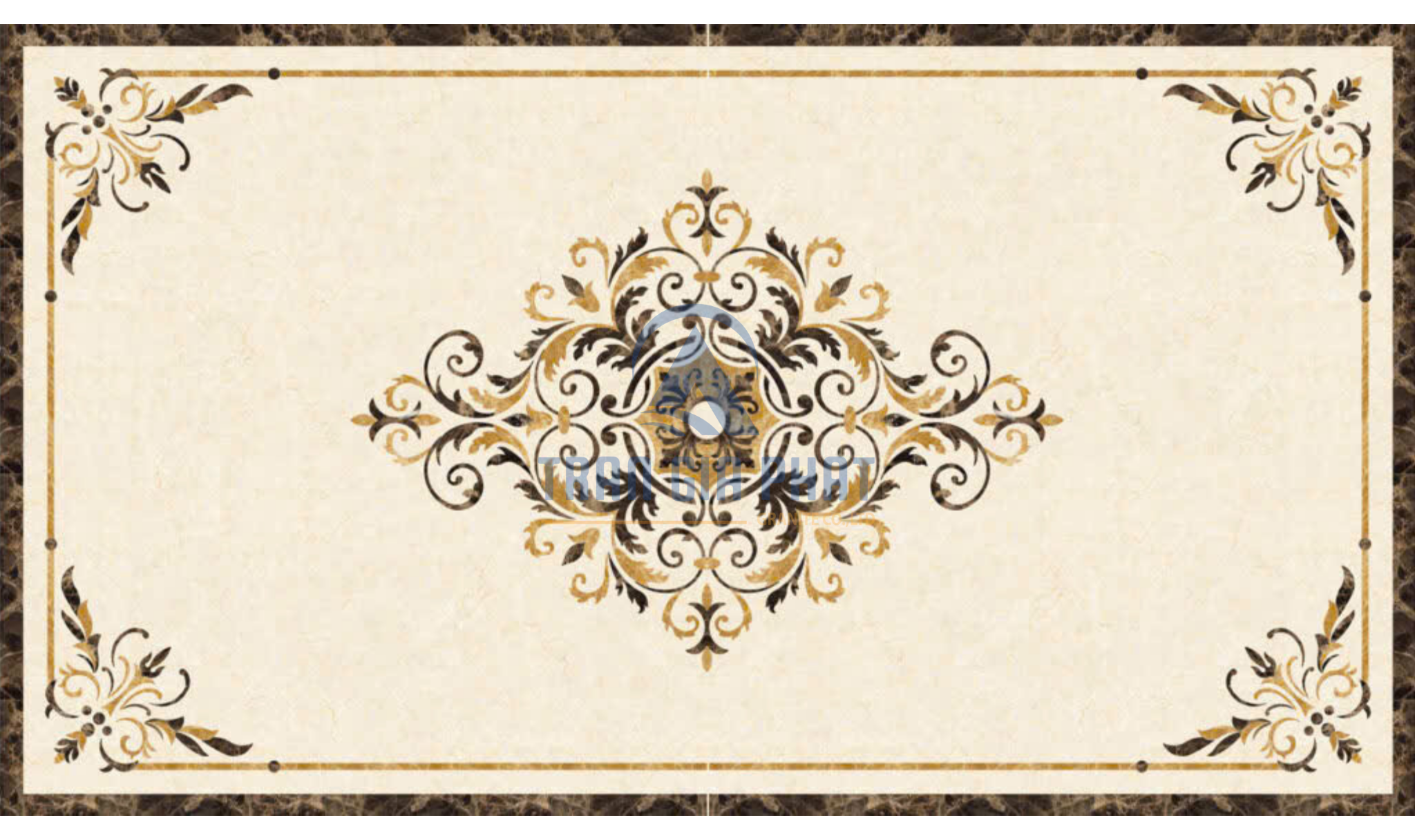 Đá hoa văn chữ nhật cổ điển R199