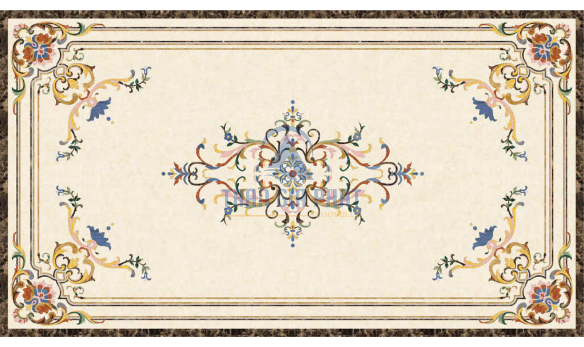 Đá hoa văn chữ nhật cổ điển R108