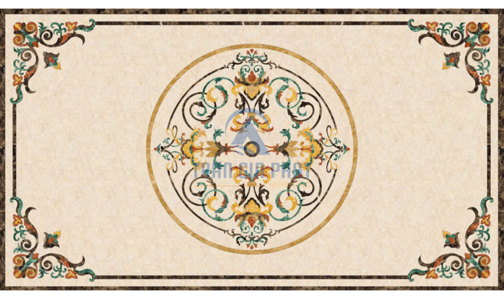 Đá hoa văn chữ nhật cổ điển R110