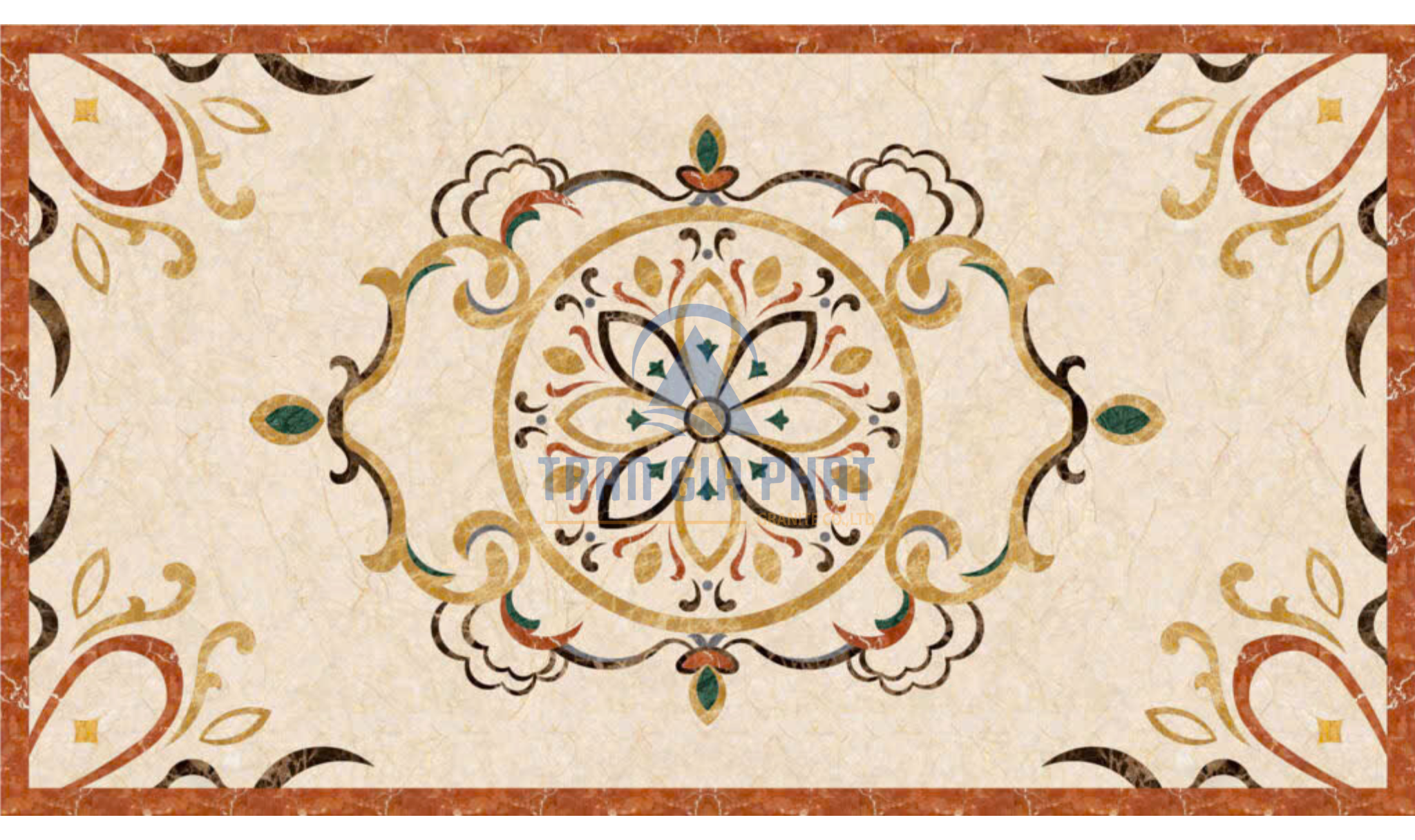 Đá hoa văn chữ nhật cổ điển R119