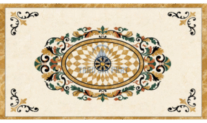 Đá hoa văn chữ nhật cổ điển R126