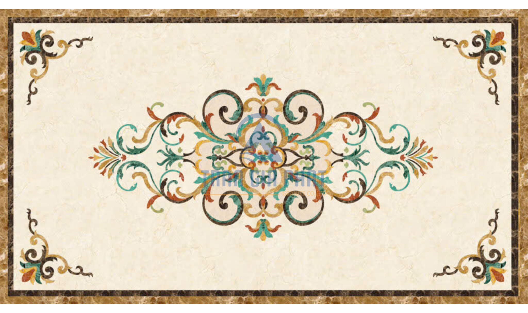 Đá hoa văn chữ nhật cổ điển R130