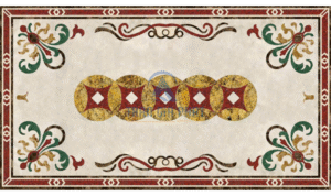 Đá hoa văn chữ nhật cổ điển R132