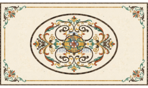 Đá hoa văn chữ nhật cổ điển R133