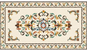 Đá hoa văn chữ nhật cổ điển R135