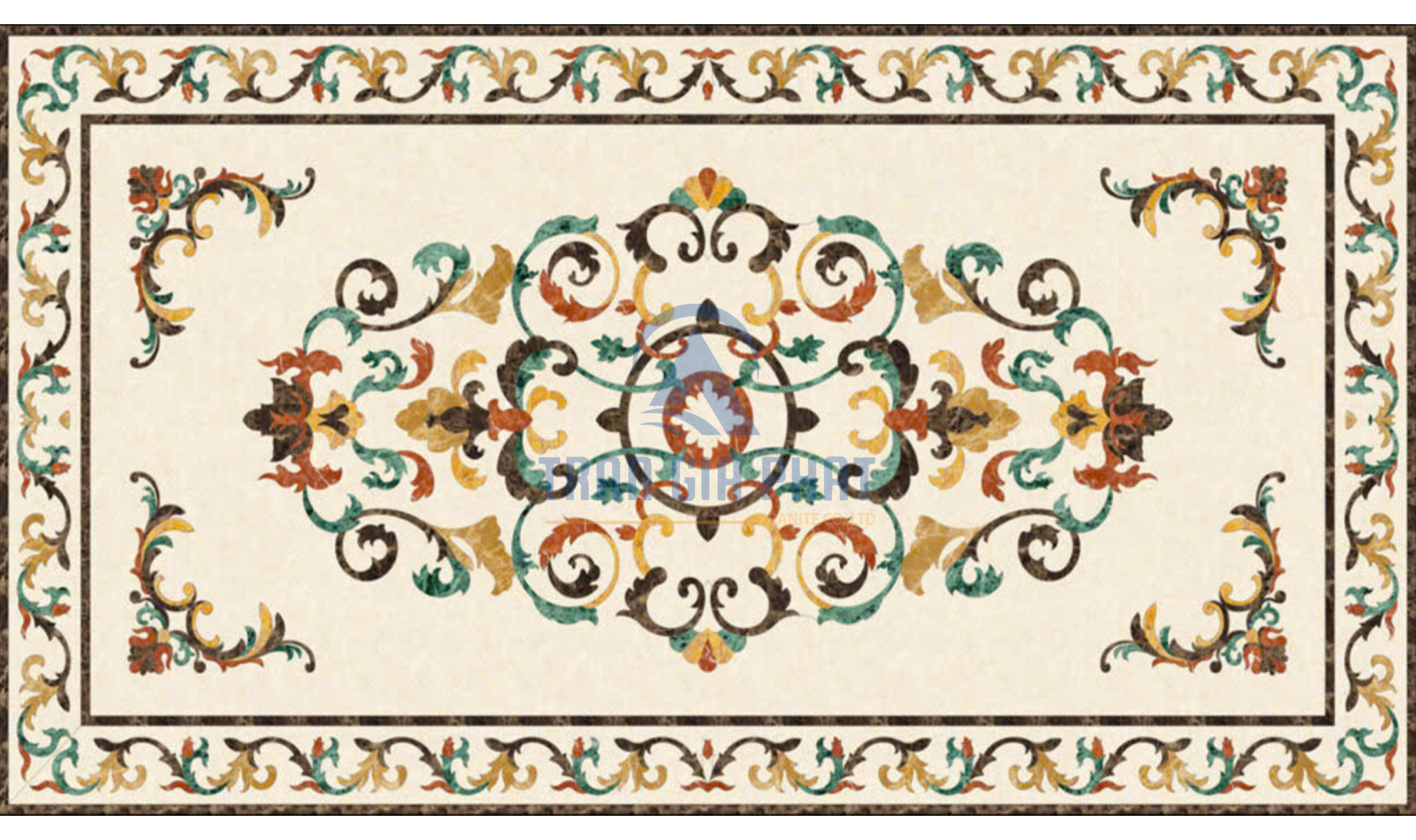 Đá hoa văn chữ nhật cổ điển R135