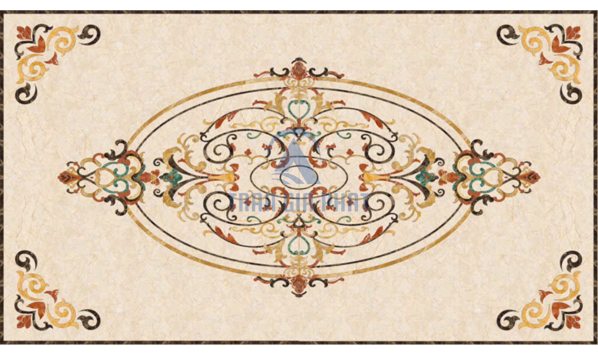 Đá hoa văn chữ nhật cổ điển R136