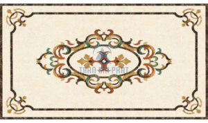 Đá hoa văn chữ nhật cổ điển R138