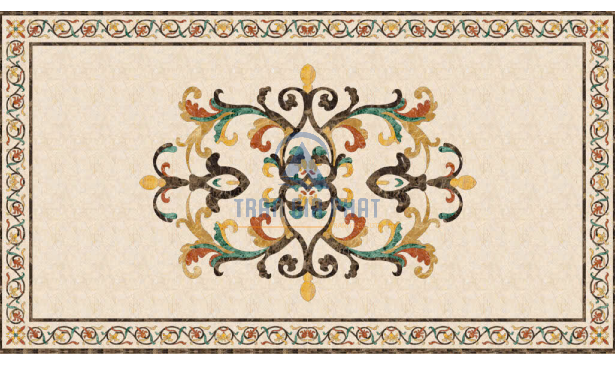 Đá hoa văn chữ nhật cổ điển R139