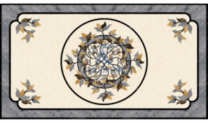 Đá hoa văn chữ nhật hiện đại R143