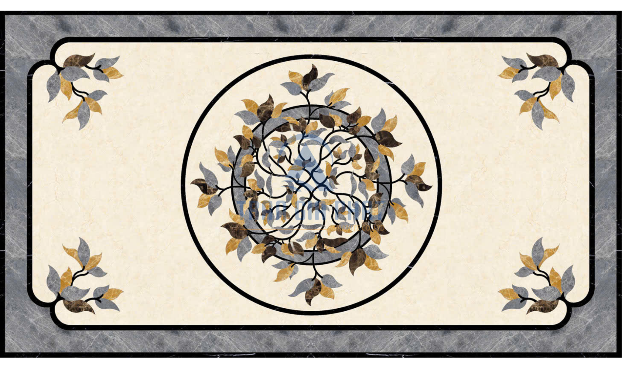 Đá hoa văn chữ nhật hiện đại R143