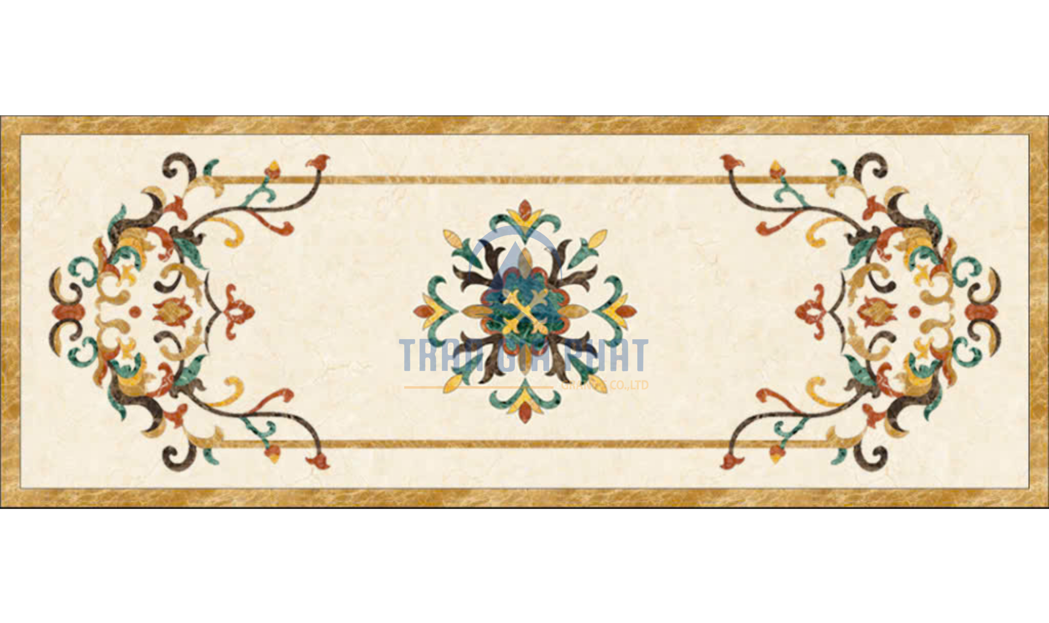 Đá hoa văn chữ nhật cổ điển R154