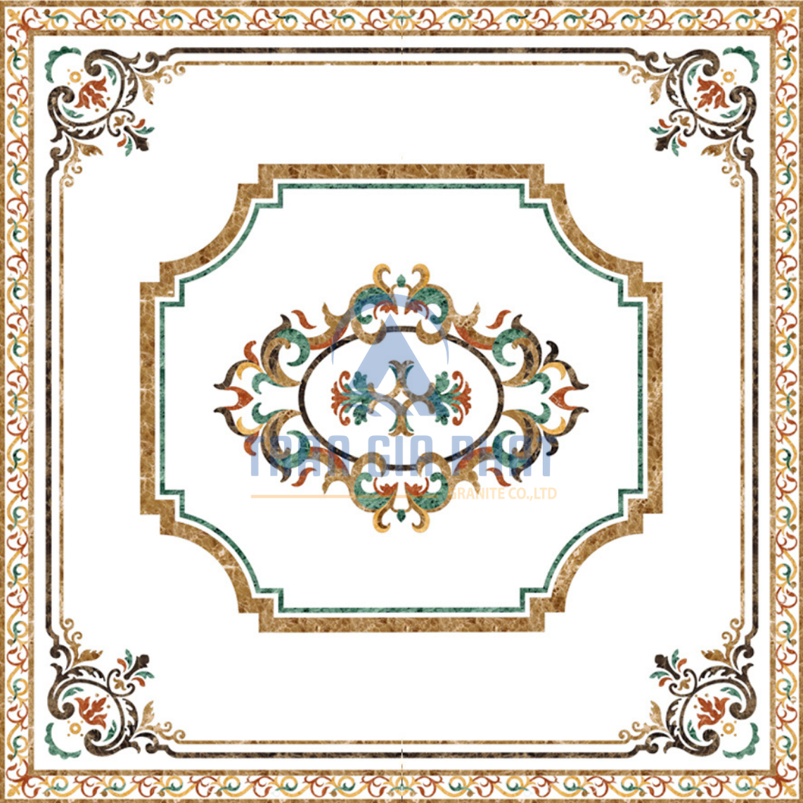Đá Hoa Văn Vuông Cổ Điển S036