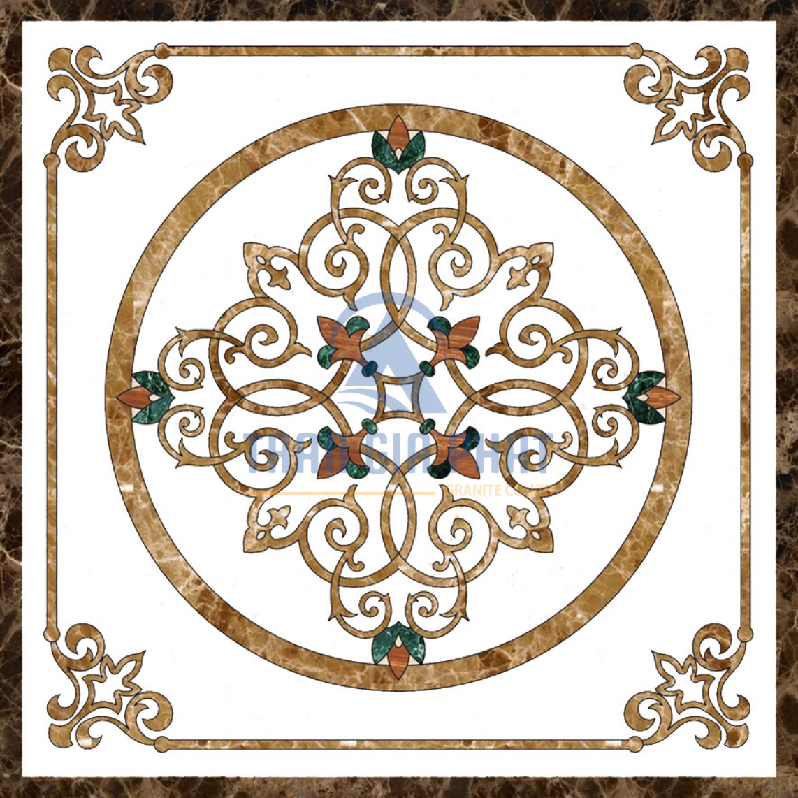 Đá Hoa Văn Vuông Cổ Điển S038