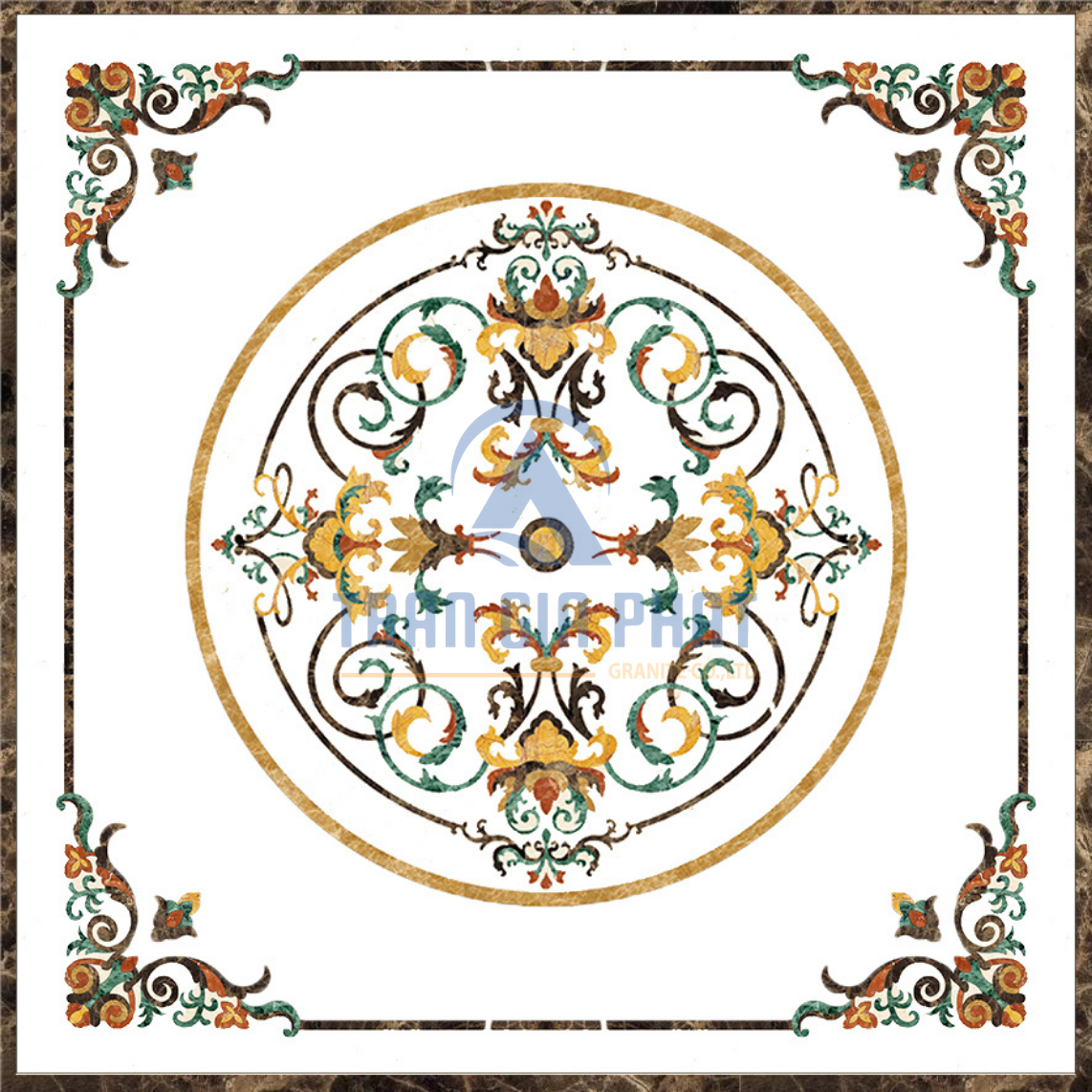 Đá Hoa Văn Vuông Cổ Điển S040