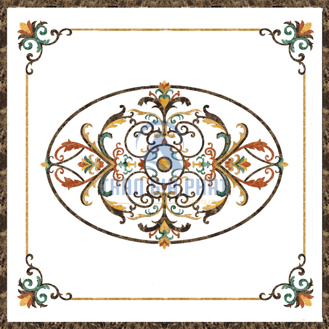 Đá Hoa Văn Vuông Cổ Điển S042