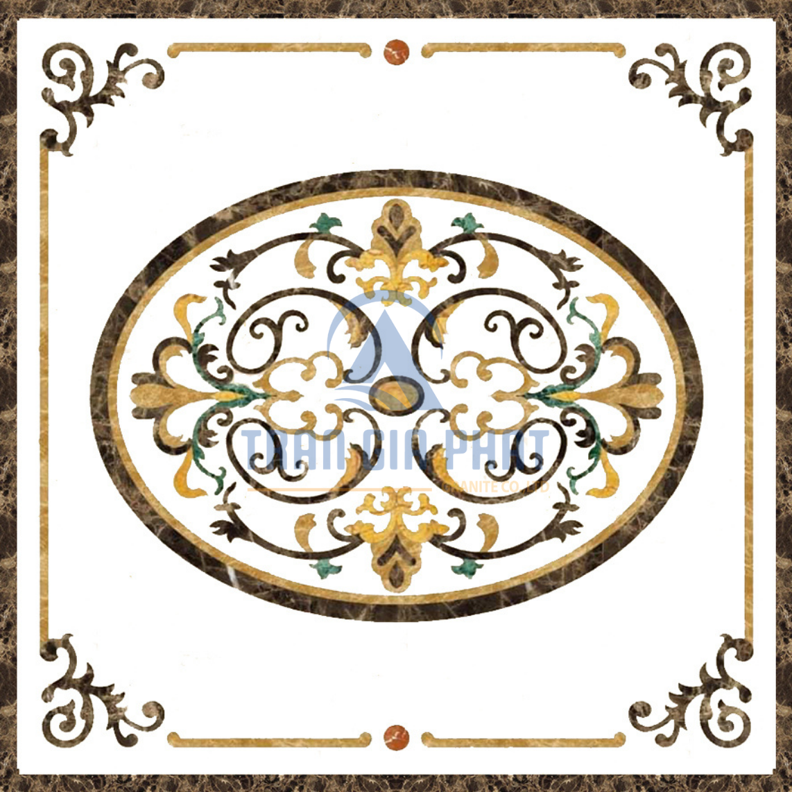 Đá Hoa Văn Vuông Cổ Điển S044