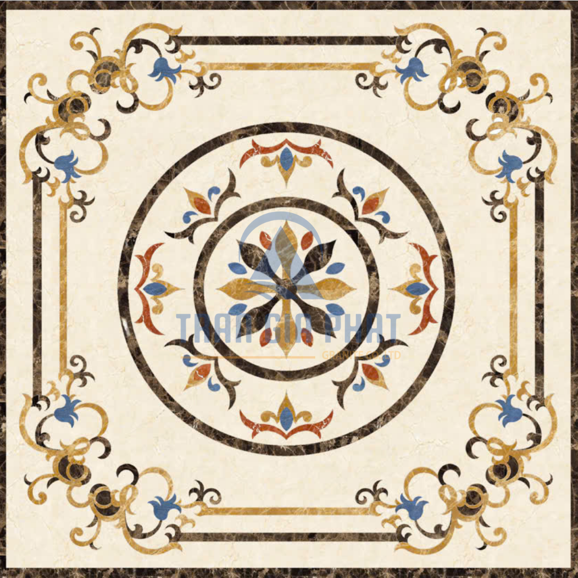 Đá Hoa Văn Vuông Cổ Điển S071