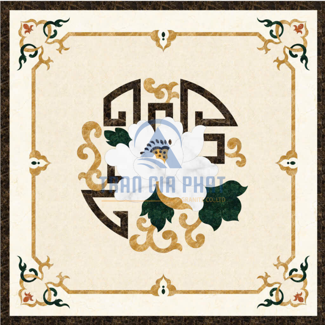 Đá Hoa Văn Vuông Cổ Điển S076