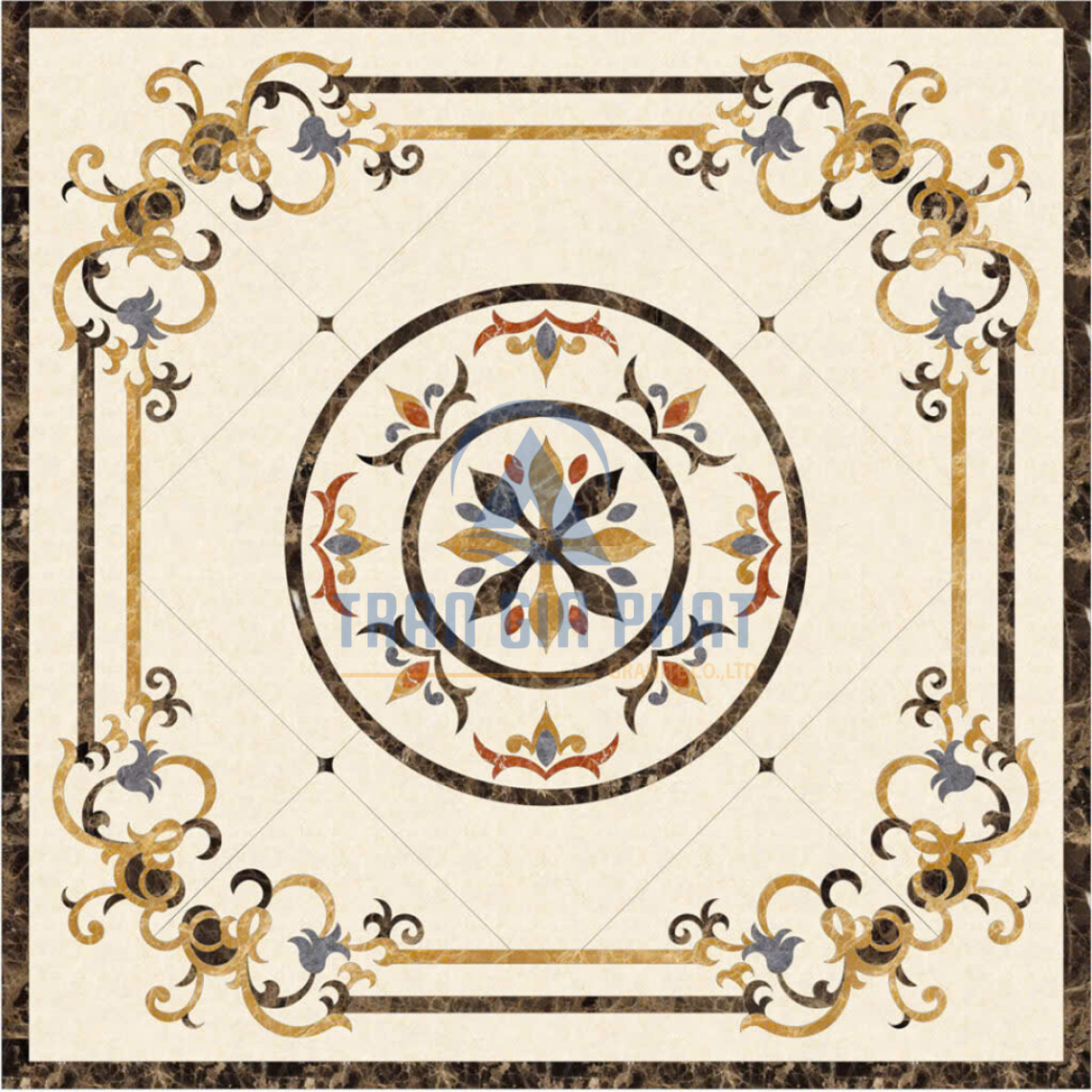 Đá Hoa Văn Vuông Cổ Điển S086