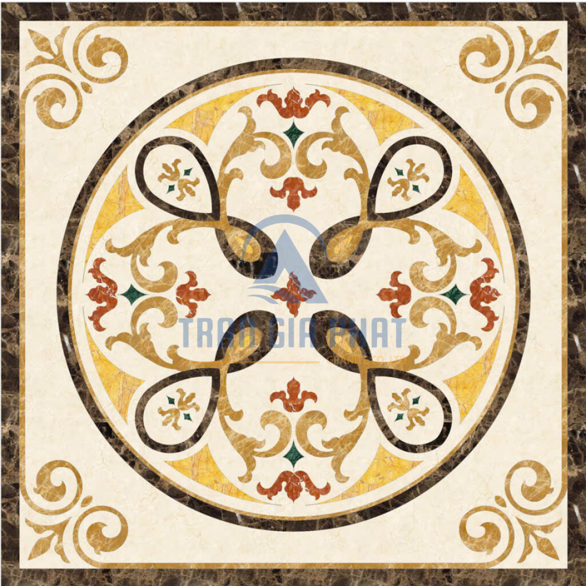 Đá Hoa Văn Vuông Cổ Điển S087