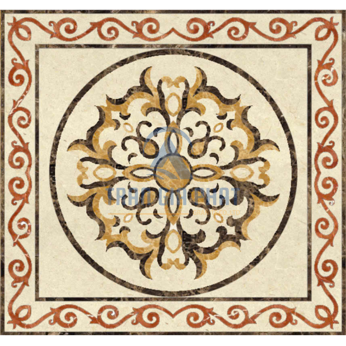 Đá Hoa Văn Vuông Cổ Điển S088