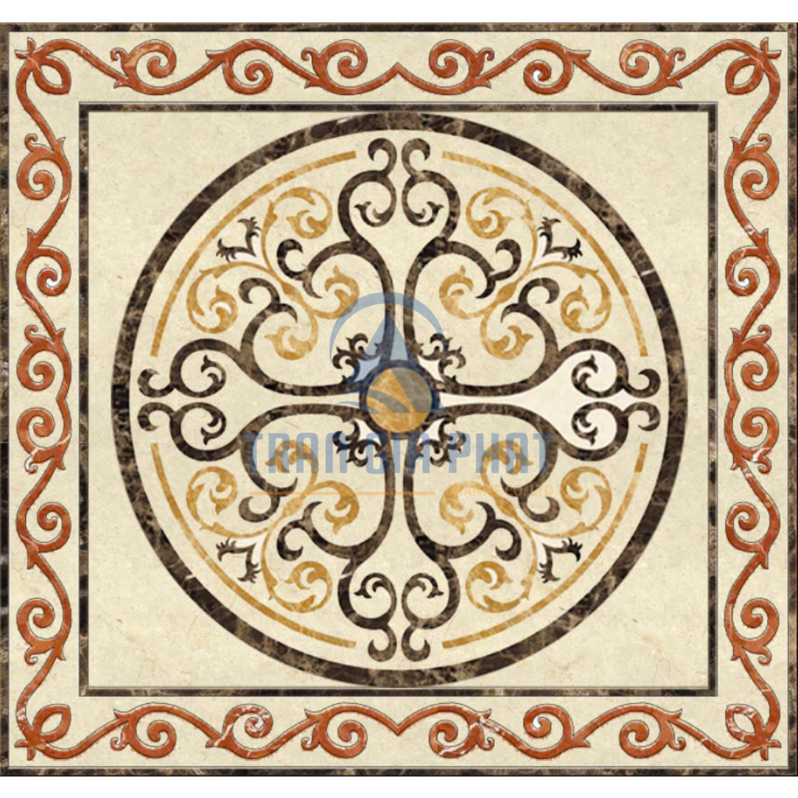 Đá Hoa Văn Vuông Cổ Điển S090