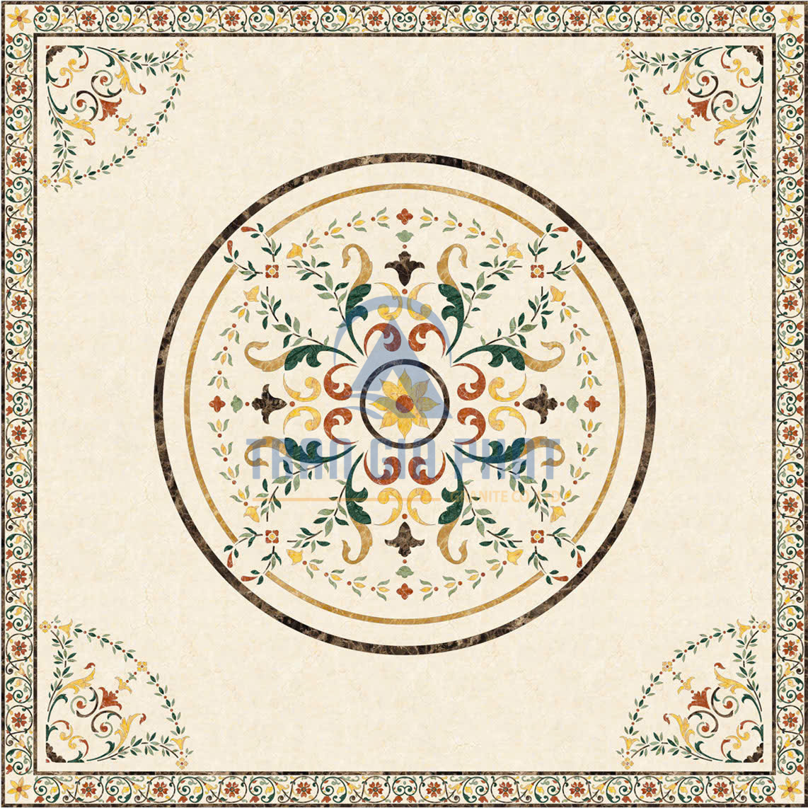 Đá Hoa Văn Vuông Cổ Điển S095