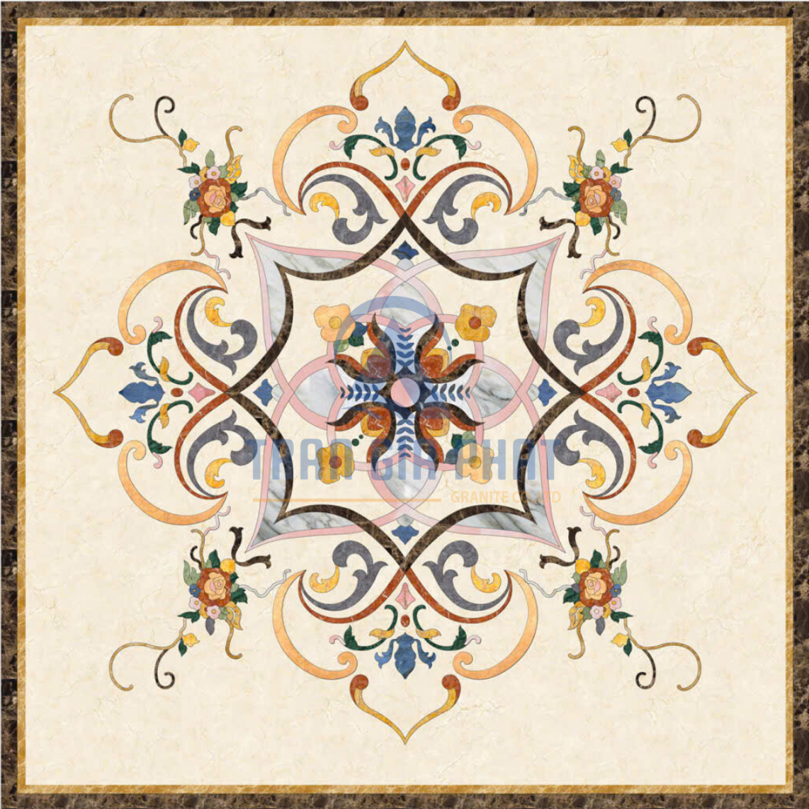 Đá Hoa Văn Vuông Cổ Điển S097