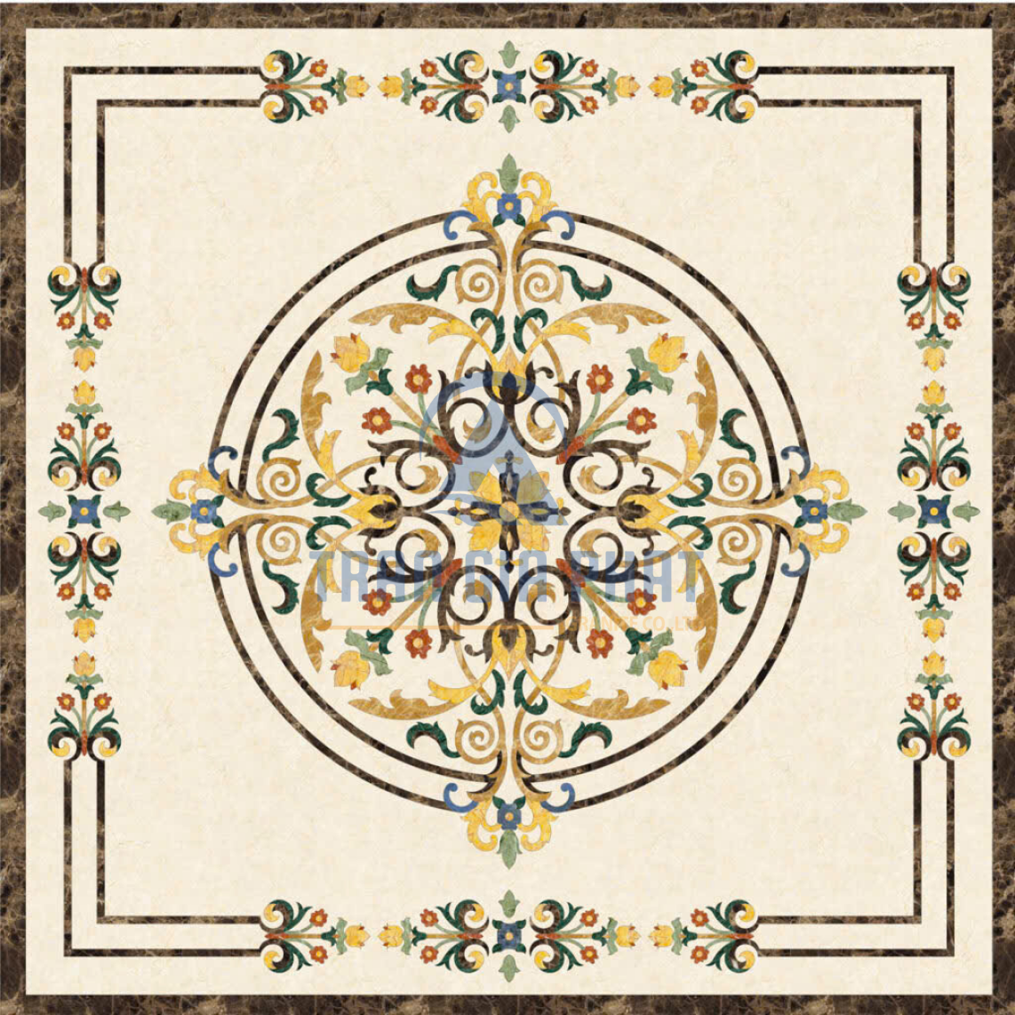 Đá Hoa Văn Vuông Cổ Điển S099